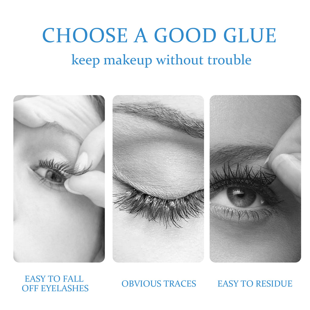 EELHOE False Eyelash Glue, Lightweight Self-Adhesive False Eyelash Glue Gentle And Non-Irritating