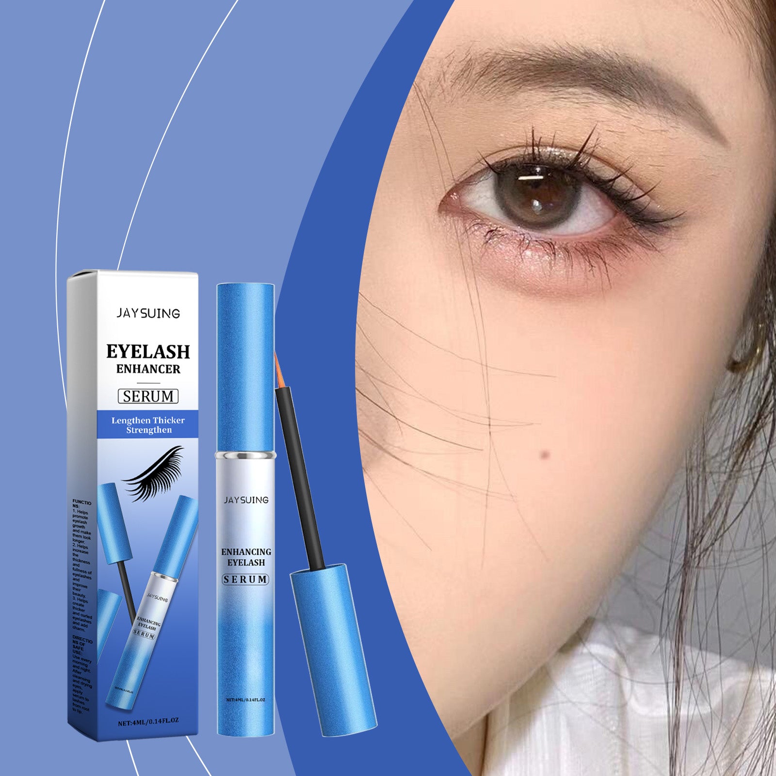 Le mascara Jaysuing recourbe les cils naturellement sans faire couler le maquillage. Il est waterproof, résistant à la transpiration et ne coule pas.