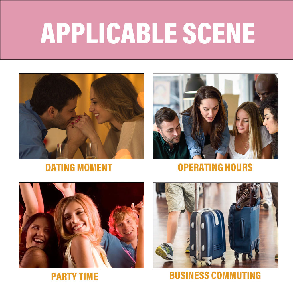 Parfum aux phéromones de rose, fragrance fraîche et légère, ambiance romantique, dégage du charme, longue tenue, pour femme.