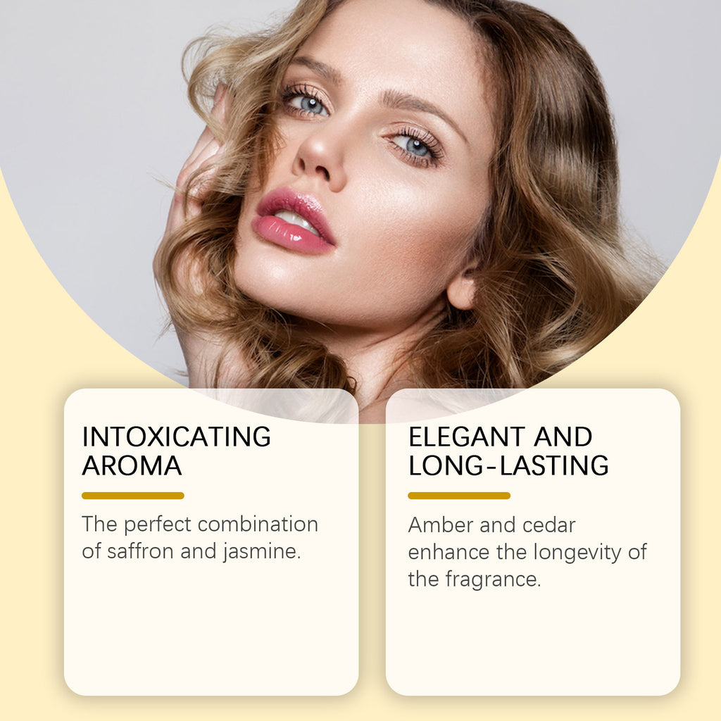Parfum Roxelis au safran et au jasmin, fragrance naturelle, fraîche et longue durée, en spray