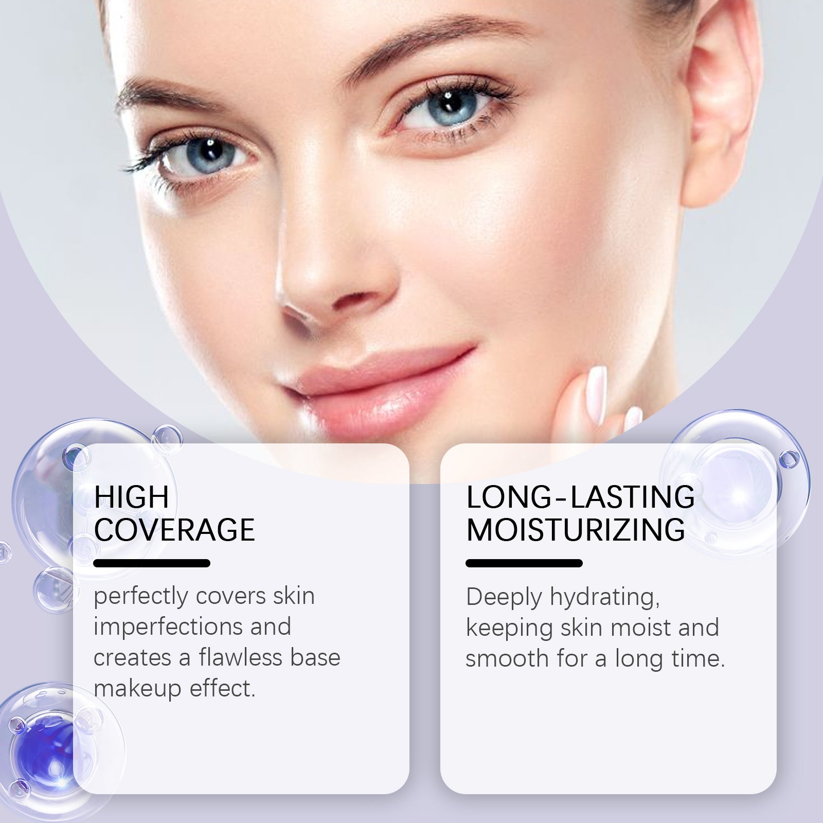 Fond de teint correcteur Eelhope Air Cushion hydratant et facile à appliquer, teint lumineux, base de maquillage légère