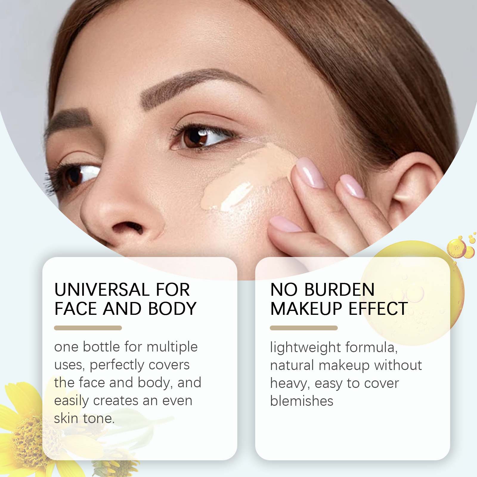 Correcteur longue tenue zephoco pour peaux moyennes, léger et hydratant, matifiant et transparent, pour peaux grasses et sèches.