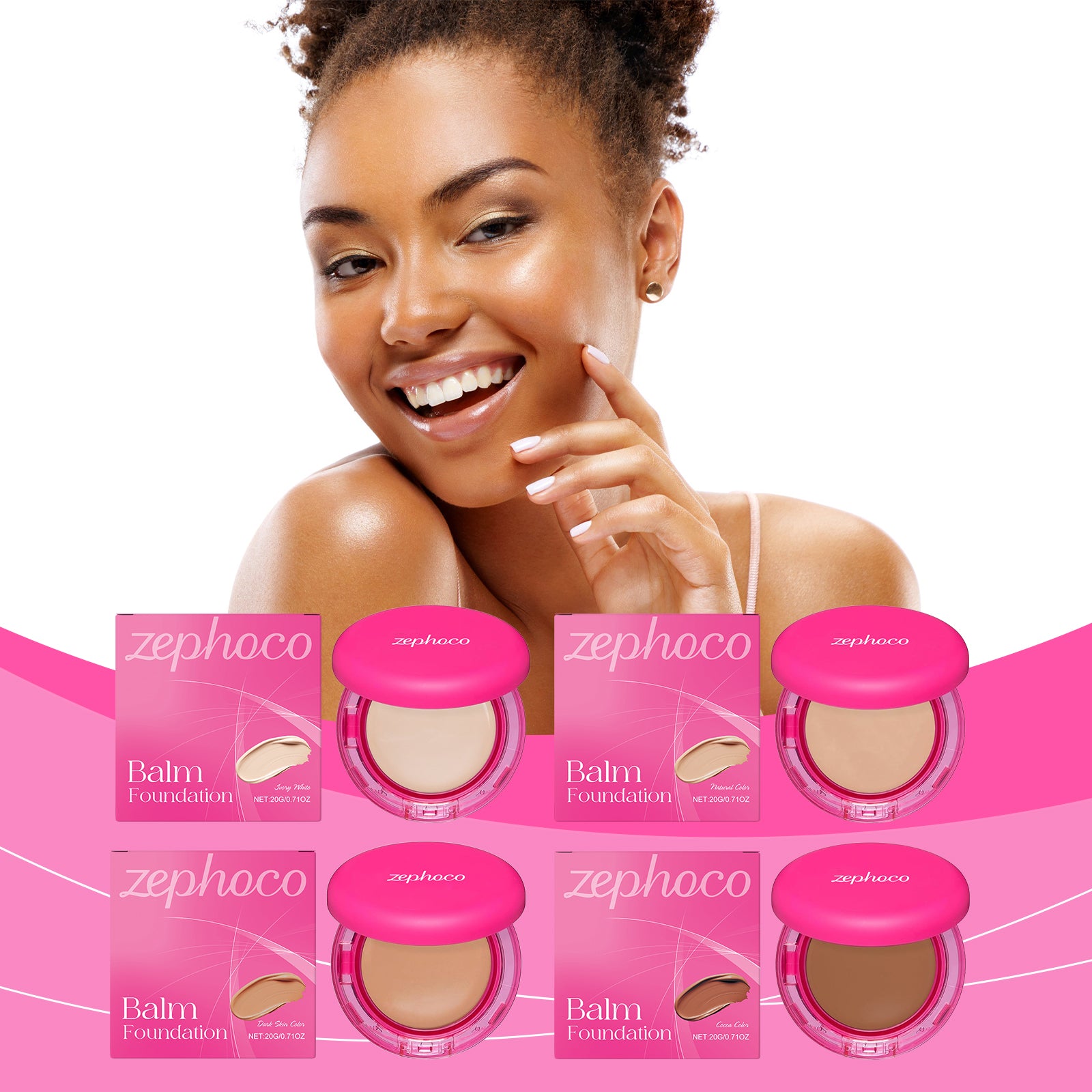 zephoco Moisturizing Foundation, Light, Moisturizing And Moisturizing Skin, Concealer Clear Oil And Dry Skin