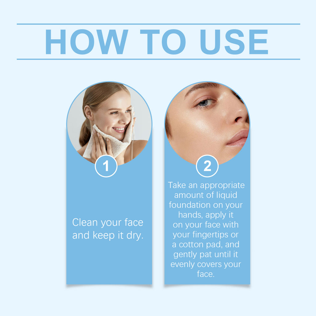 zephoco Nourishing Light Liquid Foundation Series, Light Moisturizing, Brightening, Hydrating And Non-Sticking Powder For Natural Makeup