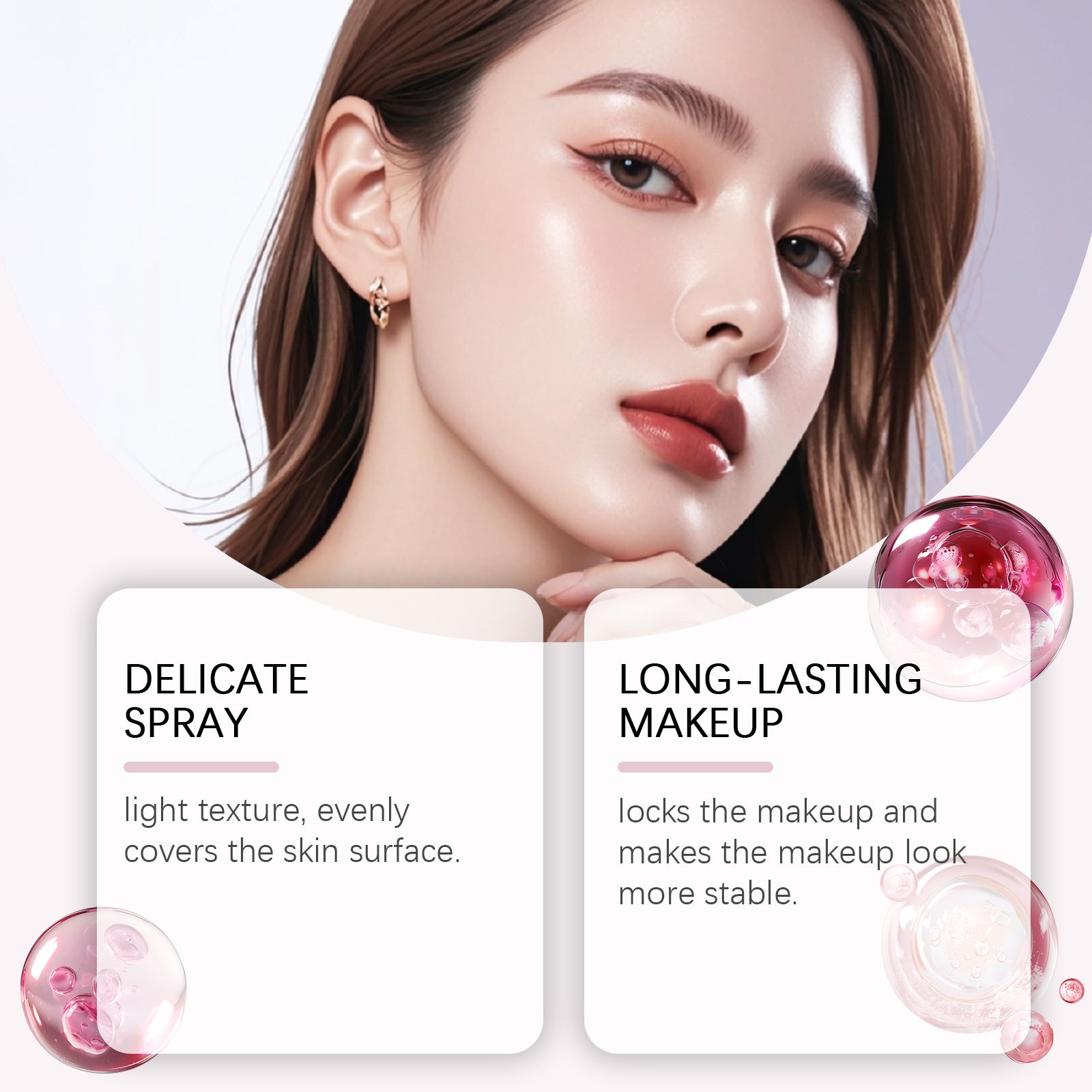 Hoygi Moisturizing Protection Spray, Light Transparent Oil Control Long-Lasting Matte Natural Mist Anti-Rub Protection Spray