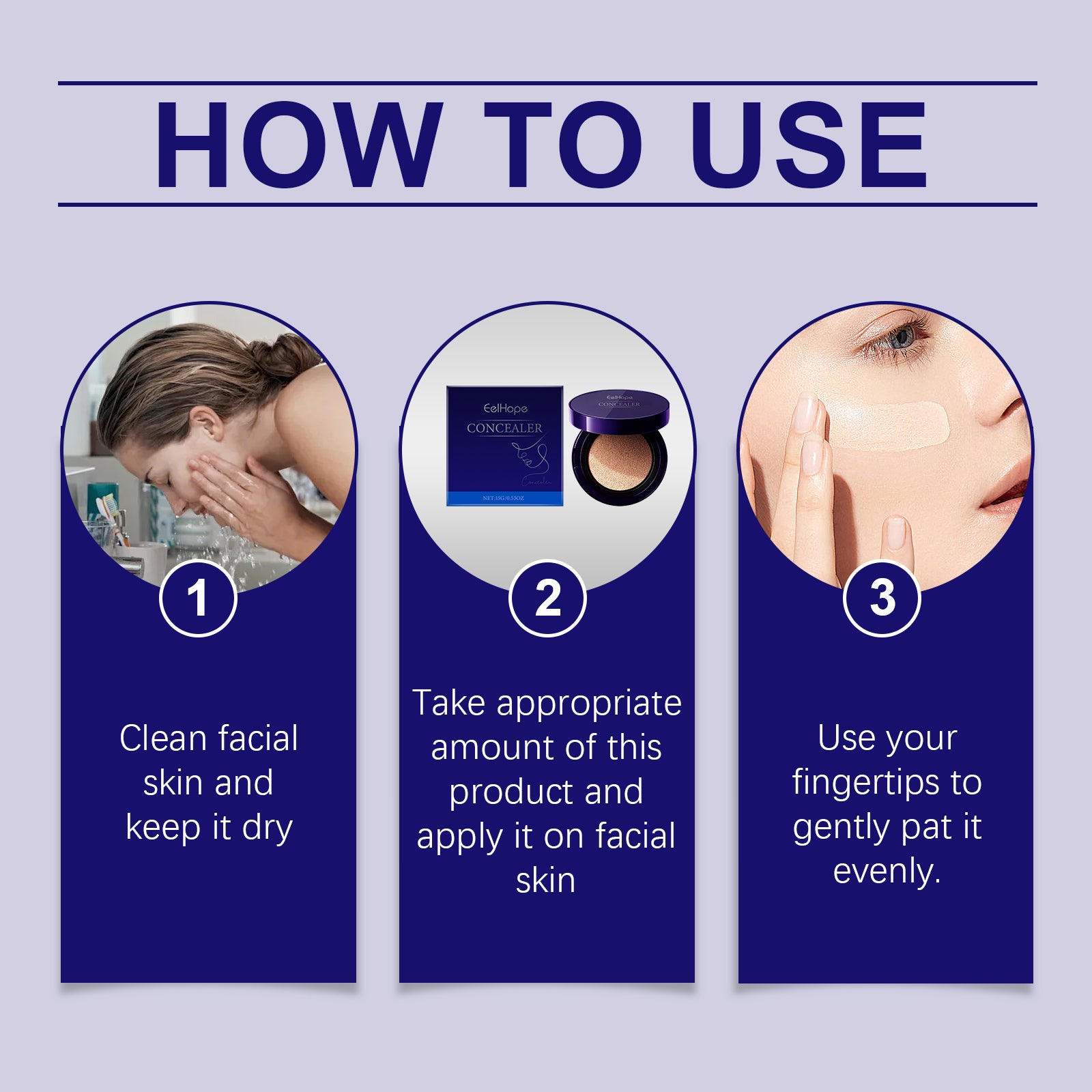 Fond de teint correcteur Eelhope Air Cushion hydratant et facile à appliquer, teint lumineux, base de maquillage légère