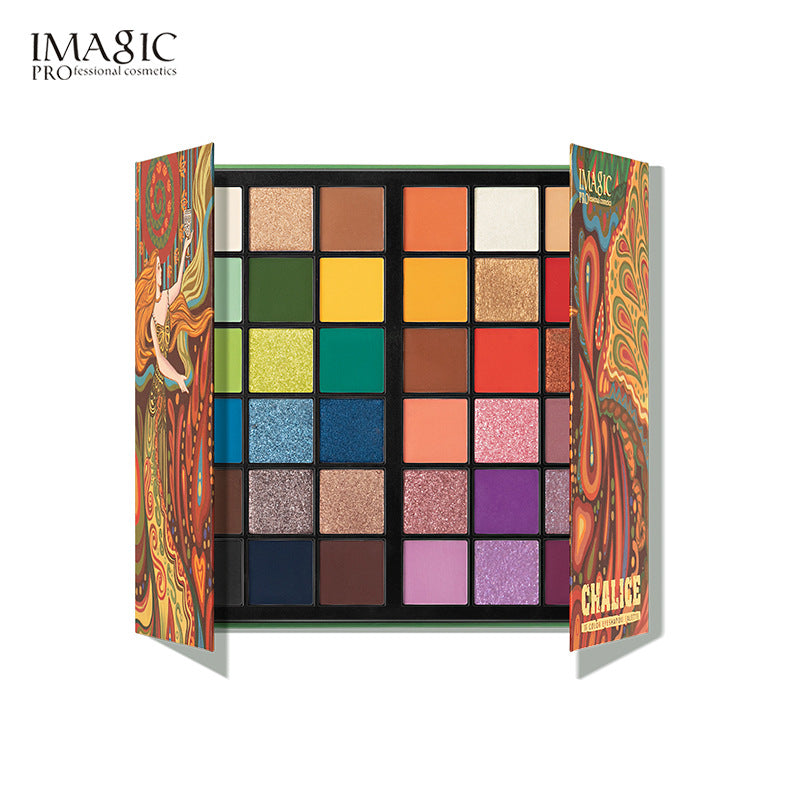 Palette de fards à paupières IMAGIC Tarot Holy Grail 36 couleurs, nacrée, mate et polarisée.