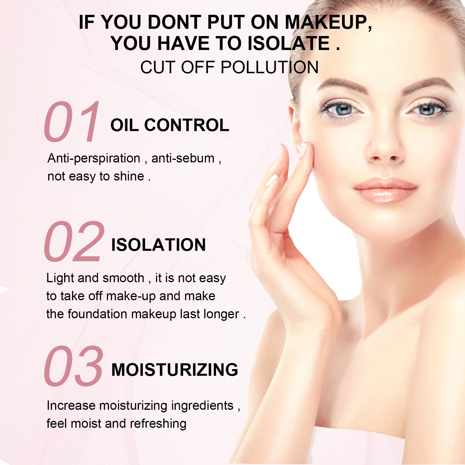 Gel de base pour maquillage, crème correctrice hydratante et raffermissante, base de teint isolante.