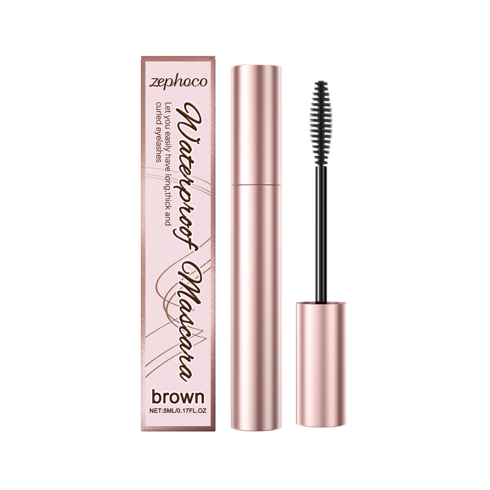 Mascara boucles brunes zephoco, hydrate quotidiennement, mascara fixateur beauté naturelle