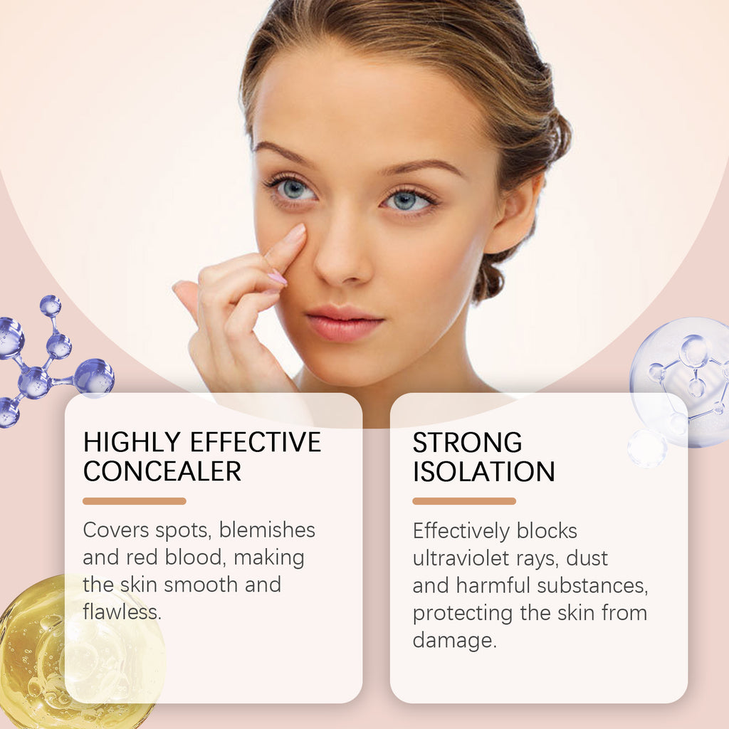 Base protectrice tricolore Jaysuing, base correctrice, soin de la peau, hydratante, camoufle les imperfections, lisse et fixe le maquillage