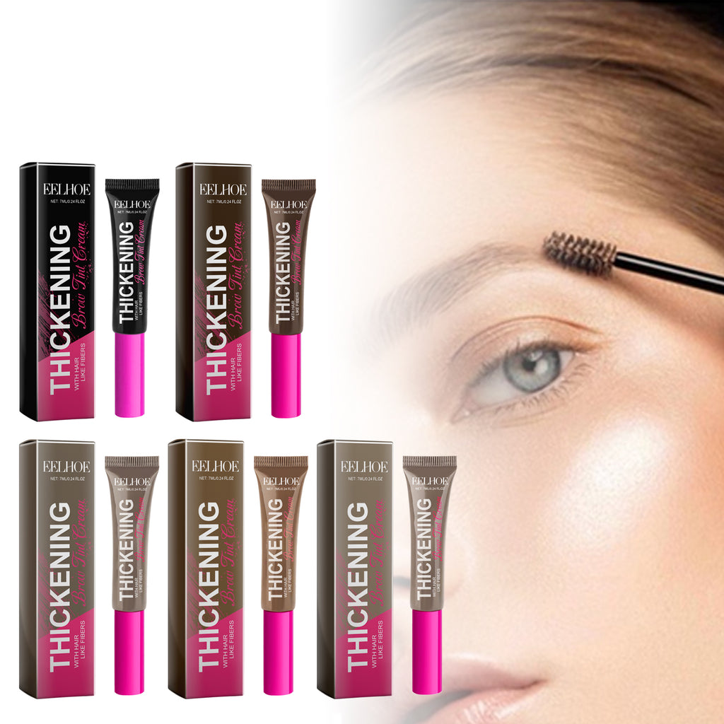 Gamme de teintures pour sourcils EELHOE Fiber, maquillage naturel, couleur, résistance à l'eau et maquillage stéréoscopique des sourcils