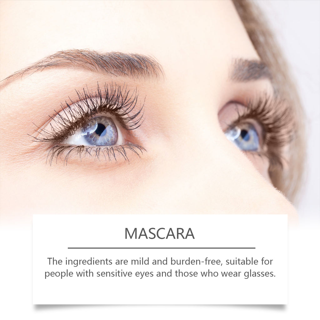 Mascara brun zephoco, fin et recourbant, pour un maquillage naturel longue tenue, waterproof, résistant à la transpiration et ne coule pas.