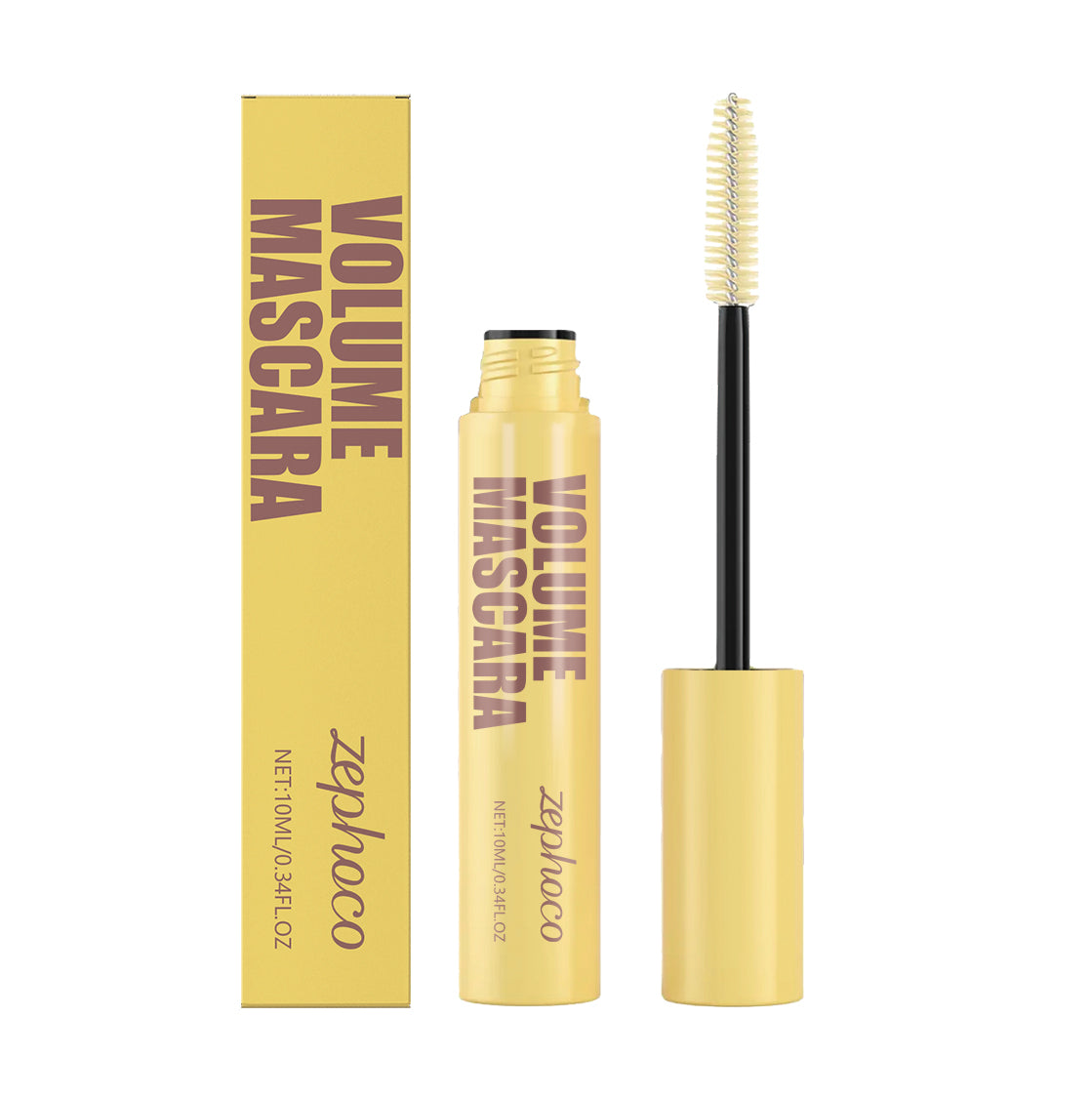Mascara épais et fin Zephoco, mascara pour le contour des yeux, naturel sans bavures, épais sans paquets et résistant à la transpiration