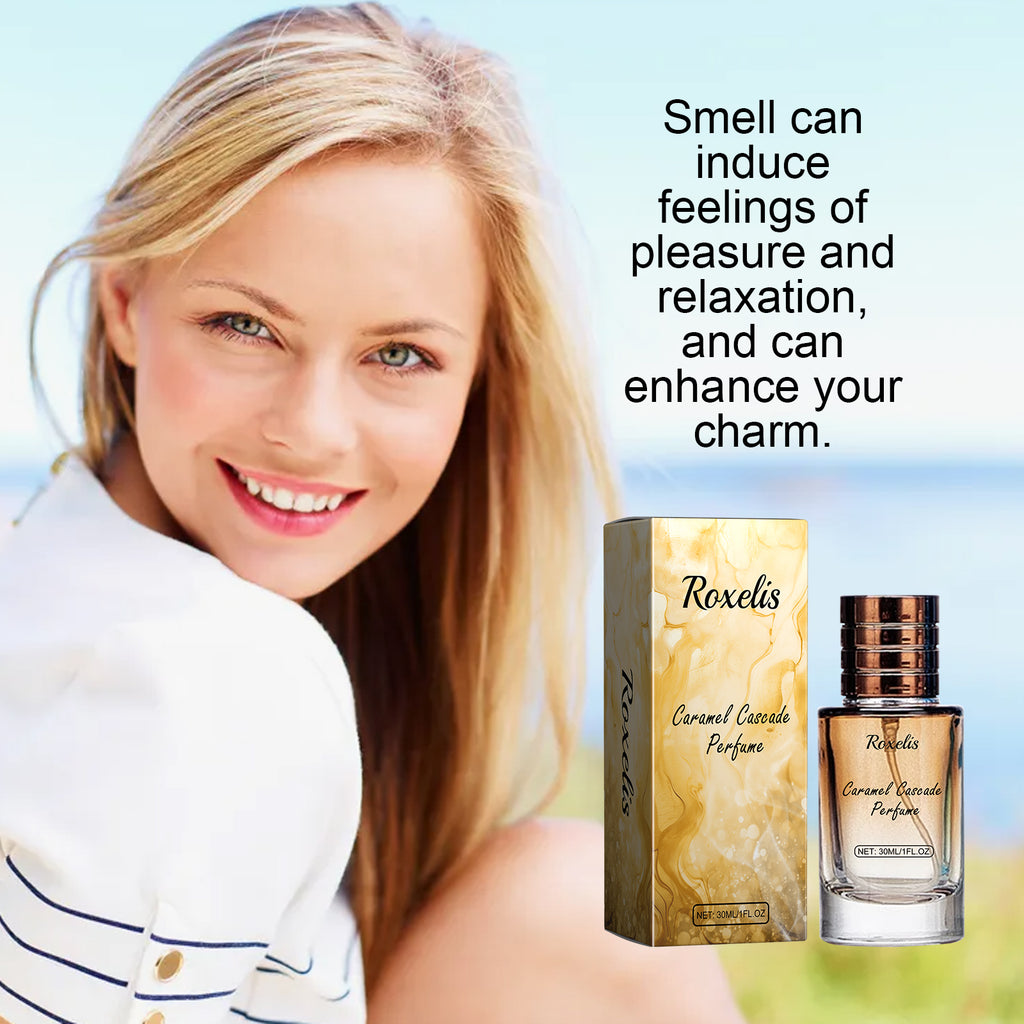 Caramel Cascade, parfum frais et naturel, fragrance de niche qui exhale le charme, idéal pour les rendez-vous amoureux.
